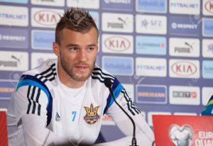 Ukrainian national soccer team player Andriy Yarmolenko