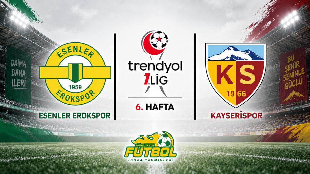 Trendyol 1. Lig Esenler Erokspor Kayserispor İddaa Tahmini