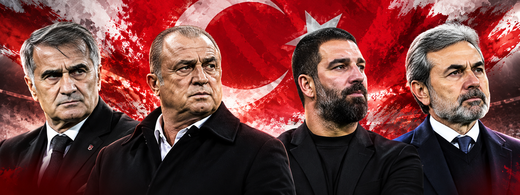 Türkiye Milli Takımı Teknik Direktör Adayları Arda Turan, Fatih Terim, Aykut Kocaman, Şenol Güneş
